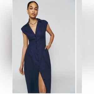 Reformation Zienna Deep Blue Midi dress